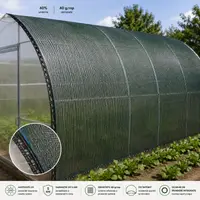 10m x 50m Plasă umbrire 40% cu ochiuri și tiv întărit, Aditivată UV 40%