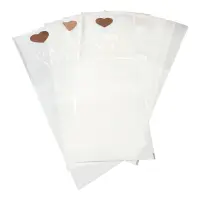 Pungi hârtie pentru flori Love you - alb (set 10 buc) - Default Title