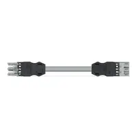 pre-assembled interconnecting cable; Eca; Socket/plug; 3-pole; Cod. B; 8 m; 1,50 mm²; gray