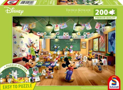 Puzzle Schmidt de 200 de piese – Mickey și Minnie la școală