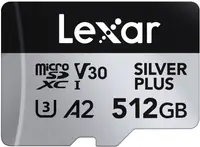 Card de memorie Lexar - High-Performance SILVER PLUS, 512GB, microSDXC, UHS-I