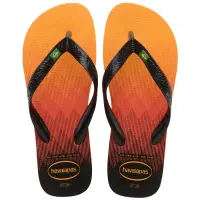 Papuci Havaianas din cauciuc natural, portocaliu cu negru
