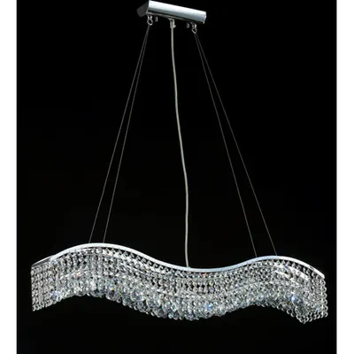Lampa suspendata Modern Snak ,5 x E14, D.96, cm, H.17 cm,Argintiu II