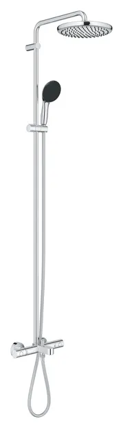Sistem de dus Grohe Vitalio Start 250, aparent, pipa cada, termostat, 250 mm, 1 functie, crom, 26988001