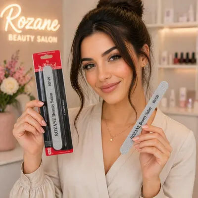 Pila unghii abraziva 80/120 profesionala By Rozane pentru modelare rapida Engros