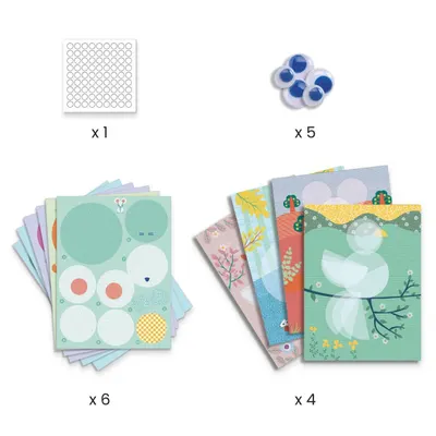Kit creativ - Cercuri si cerculete de lipit