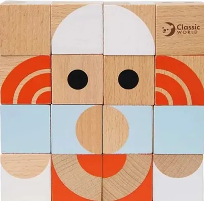 Puzzle din lemn pentru copii Classic World - Blocuri geometrice