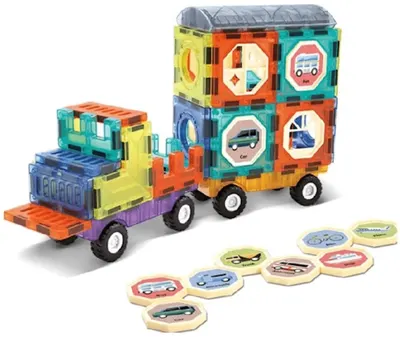 Constructor magnetic pentru copii Sonne - Stars, 100 piese