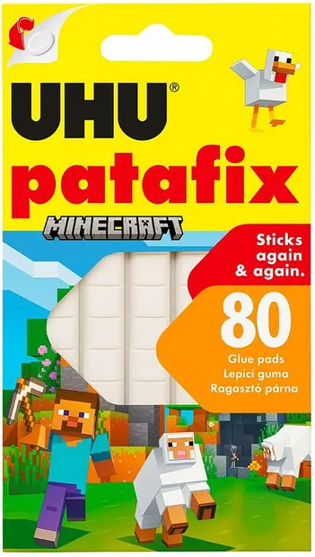 Cauciuc adeziv Patafix Uhu Minecraft - 80 buc