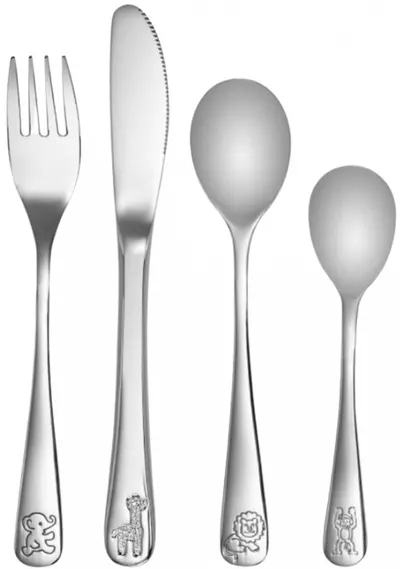 Set de tacâmuri de metal Reer - Growing, 4 bucăți