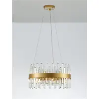 Lampa suspendata CROWN Satin Auriu Metal Clear Crystal (48 pcs) LED G9 7x5 Wat 230 Volt IP20 Fara bec
