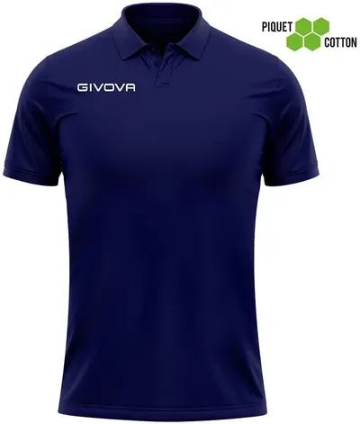 Tricou Polo Givova Polo Cotone Piquet Vară Albastru