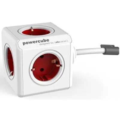 POWER CUBE Design multipliza 16A,5xSchuko rosii, cablu 1.5m