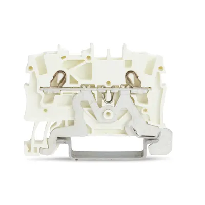 2-conductor shield terminal block; 1.5 mm²; side and center marking; for DIN-rail 35 x 15 and 35 x 7.5; Push-in CAGE CLAMP®; 1,50 mm²; white