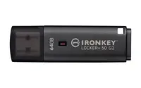 Memorie USB Kingston IronKey Locker+ 50 G2 64 GB, USB Type-A, Negru