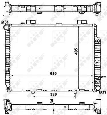 Radiator apa racire motor (transmisie automata) Mercedes Clasa C T-MODEL (S202), C (W202), CLK (A208), CLK (C208), E T-MODEL (S210), E (W210) 1.8-2.3 intre 1993-2003