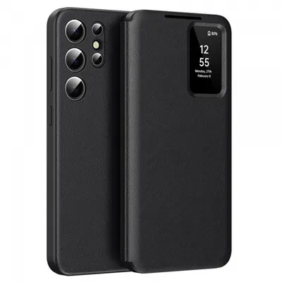 Husa pentru Samsung Galaxy S25 Ultra S938, Techsuit, SmartView, Neagra