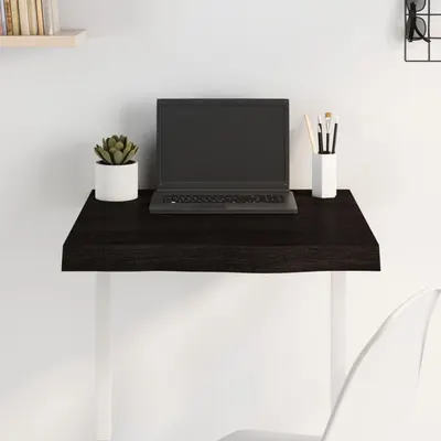 vidaXL Blat de masă maro 60x60x(2-6) cm, lemn masiv stejar tratat