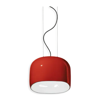 Sospensione Grande / Large Pendant Deco Ayrton Finish Ros - Rosso C2551