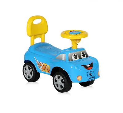 Masinuta pentru copii Ride-On fara pedale Lorelli My Friend Blue muzicala, spatar inalt, protectie impotriva rasturnarii, lumini