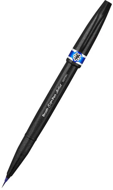 Marker pensula Pentel - Artist, albastru