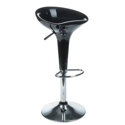 Scaun de bar, inaltime reglabila 56-80 cm, suport confortabil pentru picioare, negru