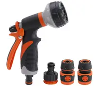 UB Set pistol irigat gradina 8 moduri VERDE + mufa rapida 1/2+3/4+ 1 conector MX1003