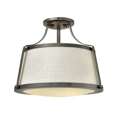 Plafoniera Charlotte 3 Light Semi-Flush – Antique Nickel