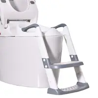 Reductor toaleta pentru copii Little Mom Safe Grey, cu manere laterale ergonomice, colac moale din spuma PU, inaltime ajustabila pe 5 nivele, design anti-stropire, baza antiderapanta, compatibilitate universala