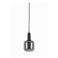 Lustră gri cu abajur din sticlă ø 21 cm Lekar – Light & Living