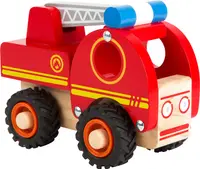 Jucarie din lemn Small Foot - Camion de pompiere, rosie