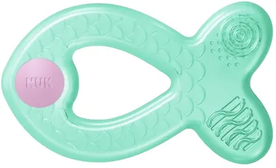 Jucarie gingival de răcire Nuk - Pește, verde și roz