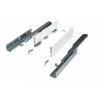 Glisiera Idealbox Slim, L500 mm, H88 mm, pentru Placa de 18 mm, Finisaj Alb