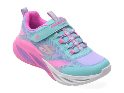 Pantofi sport SKECHERS albastri, COSMIC GLOW, din material textil