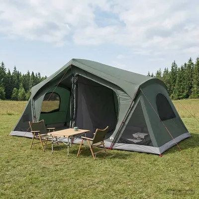 vidaXL Tent Cabină Verde Army 480 x 273 x 205 cm Poliester și oțel