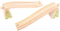 Set din lemn Bigjigs - Sine de urcare si coborare, 2 bucati
