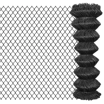 vidaXL Gard plasă de sârmă, gri, 25 x 1,25 m, oțel