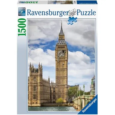 Puzzle Pisica in Big Ben, 1500 Piese