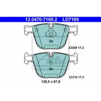 Set placute frana, frana disc ATE 13.0470-7169.2