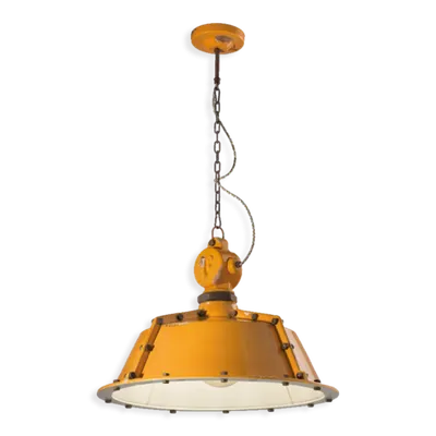 Lustra, lampa suspendata RETRO INDUSTRIAL FINISH VIG - VINTAGE GIALLO C1720