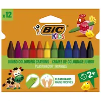 Creioane color, cerate, 12culori, Bic Plastidecor Triangle