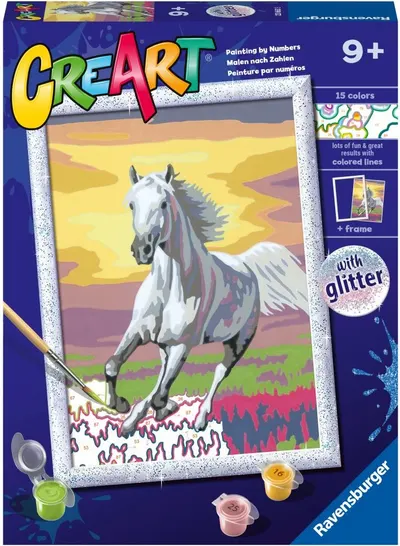 Kit de vopsea după număr Ravensburger CreArt - Cal la apus