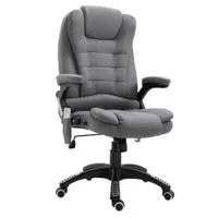 Vinsetto Fotoliu Relax cu 6 Zone de Masaj, Spătar Reglabil și Design Ergonomic, Gri | Aosom Romania
