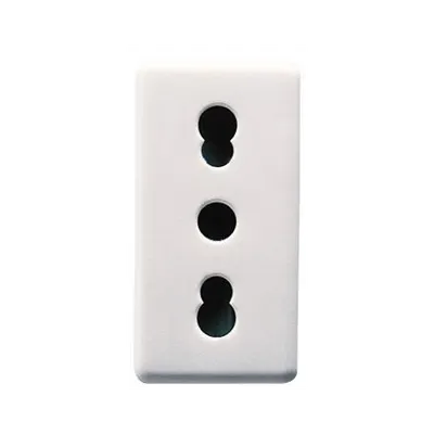 Italian Standard Priza 250v Ac - 2p+e 16a Dual Amperage - P11-P17 - 1 Module - System White