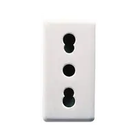 Italian Standard Priza 250v Ac - 2p+e 16a Dual Amperage - P11-P17 - 1 Module - System White