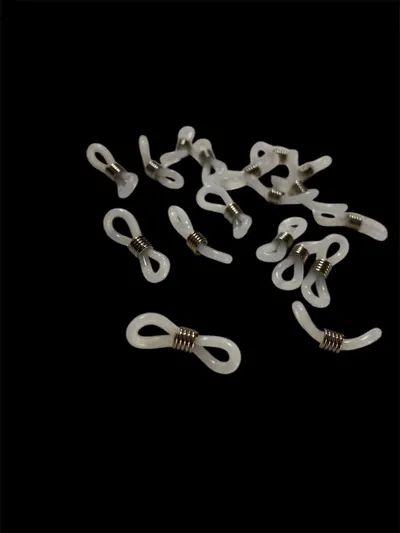 Clipsuri siliconice pentru ochelari Alb argintiu, 2000/set, dimensiuni: 20 mm
