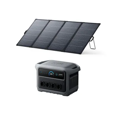 Kit stație de alimentare Anker SOLIX C1000X Gen 2 cu panou solar bifacial 400 W