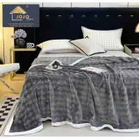 Patura CoCoLiNo, Jojo Home, 200x230cm, tip Blanita Wave, Gri inchis