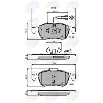 Set placute frana, frana disc COMLINE CBP12028