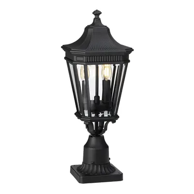 Pitic pentru exterior Cotswold Lane 2 Light Medium Pedestal – Black